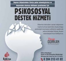 Depremzedeler için psikososyal destek