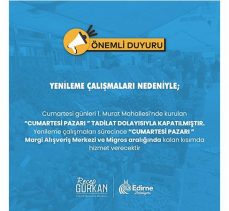 Cumartesi Pazarı geçici olarak taşınıyor