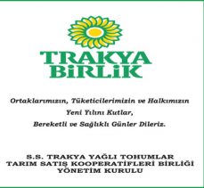 Trakya Birlik’ten yeni yıl mesajı