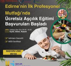 Edirne’nin İlk Gastronomi Okulu GastroAkademi’de Yeni Dönem Eğitimleri Başlıyor!