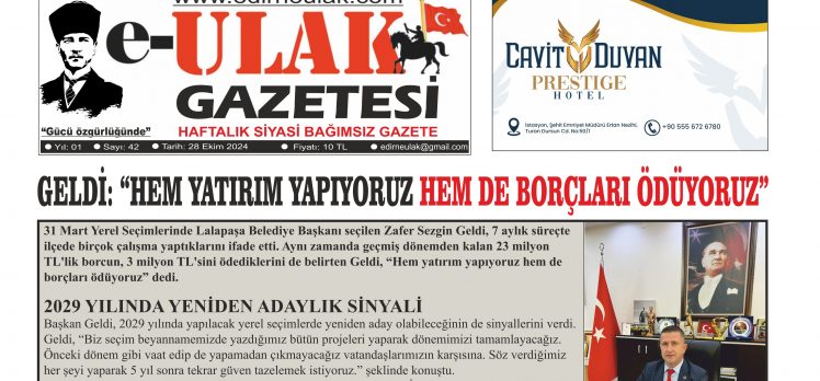 Edirne Ulak Gazetesi 42. Sayı